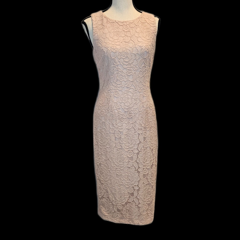 Ivanka Trump‎ Size 6 Blush Sleeveless Lace Dress